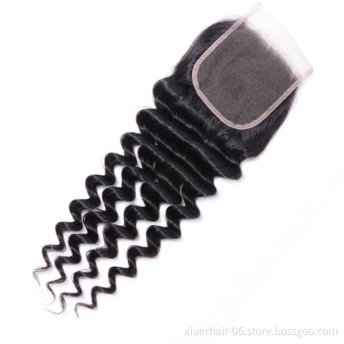 Cuticle Virgin Hair Deep Wave Crochet Bundles Cuticle Aligned Human Closure Vendors For Black Women
